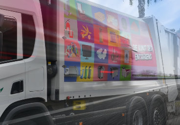 Foto von fahrendem LKW